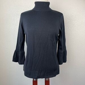 Pre-loved Larry Levine Womens Black Turtleneck Sweater Size M